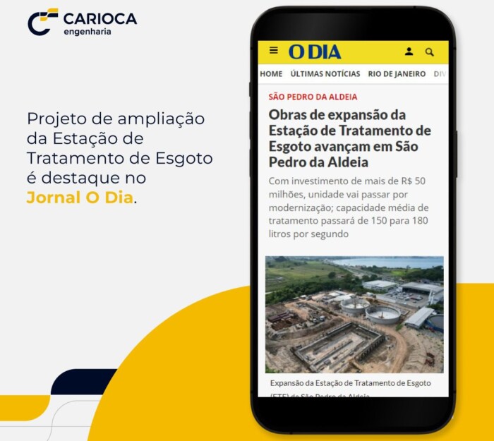 Obra da Carioca Engenharia é destaque no Jornal O Dia