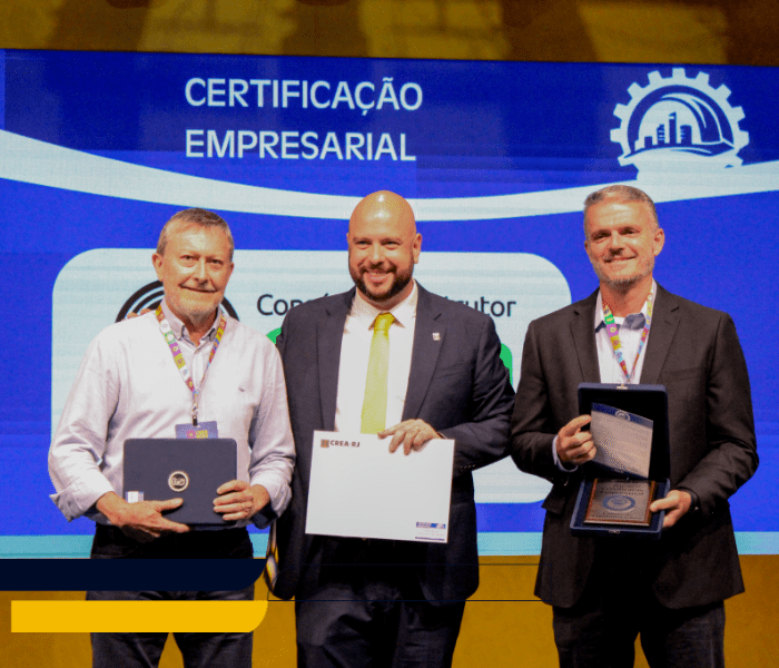 Consórcio Construtor Gávea conquista Selo de Certificação Empresarial do CREA-RJ
