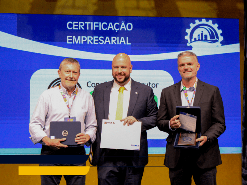 Consórcio Construtor Gávea conquista Selo de Certificação Empresarial do CREA-RJ